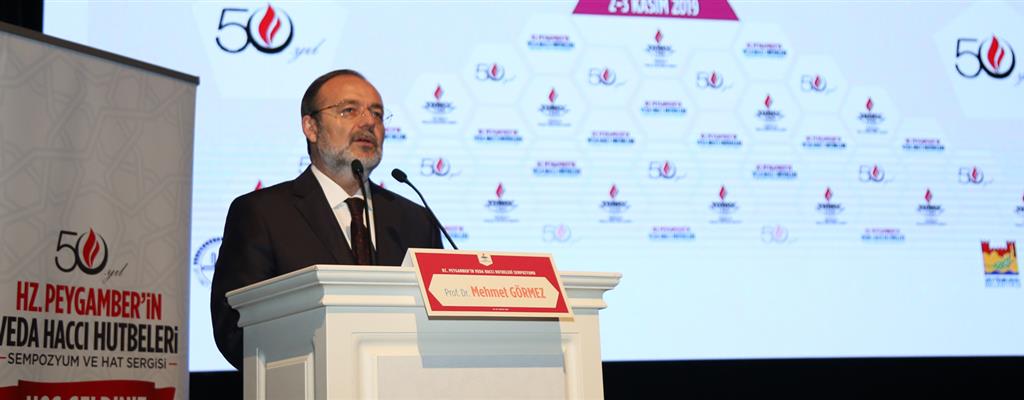 Türkiye Milli Kültür Vakfı tarafından düzenlenen Hz. Peygamber'in (s.a.s) Veda Haccı Hutbeleri Sempozyumu